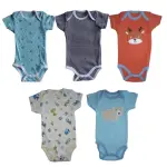 100% Cotton Assorted 5-Pack Baby Onesies