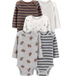 Carter’s Unisex 5-Pack Multicolored Cotton Bodysuits